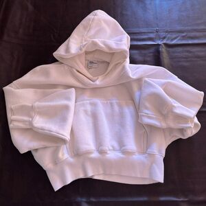 Aritzia funnel neck hoodie white
